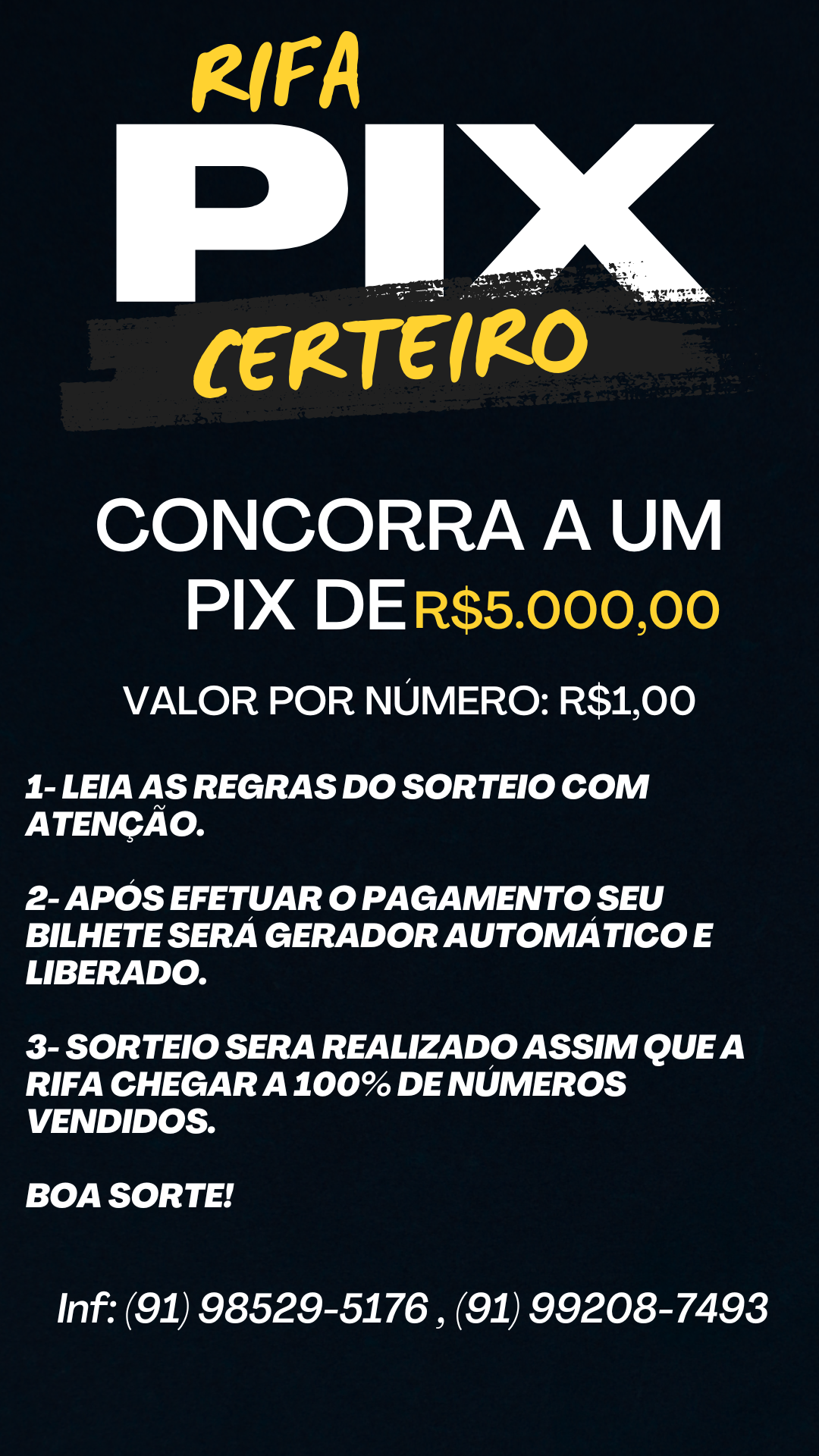 RIFA PIX CERTEIRO | RIFA PIX CERTEIRO